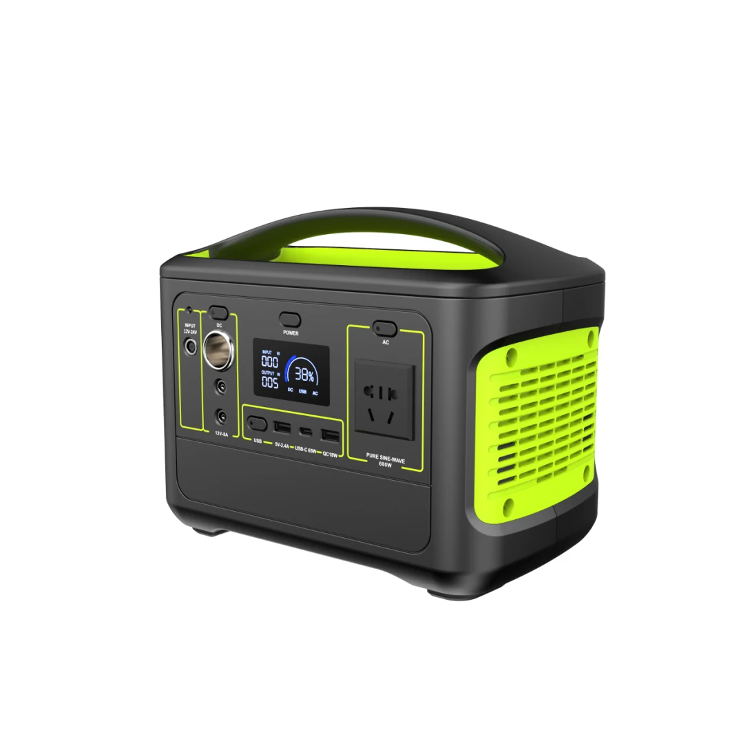 Portable Power Station 500W Backup Lithium Battery 140000mAh 110V Pure Sine Wave AC Outlet Solar Generator Supply for Emergency