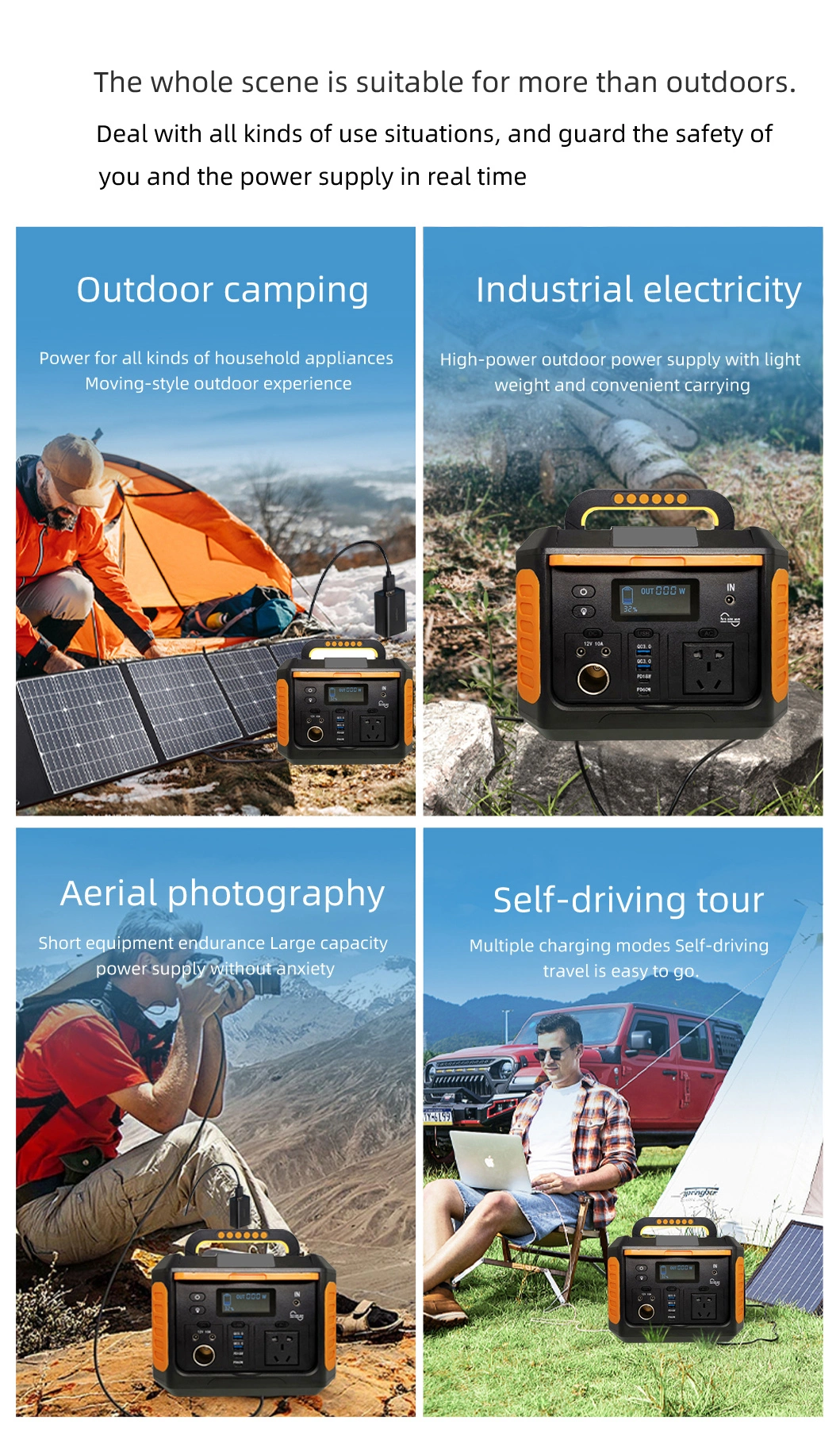 Mobile Electric 220V 600W Solar Emergency Portable Power Station